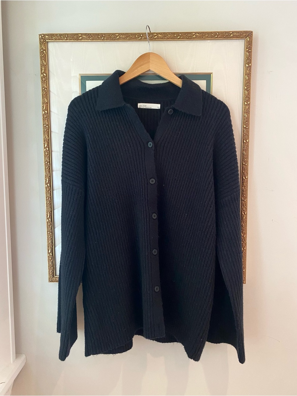 Oak+ Fort Collard Rib Knit Cardigan Button-Up Sweater Size S/M